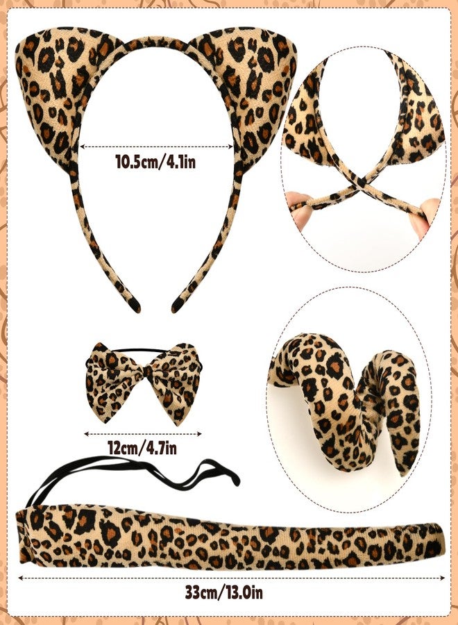 G.C Kids Light Up Leopard Costume Girls Leopard Ears Headband Tail Bow Tie Tutu Skirt Accessories Animal Costumes Halloween Cosplay Birthday Gifts - Image 5